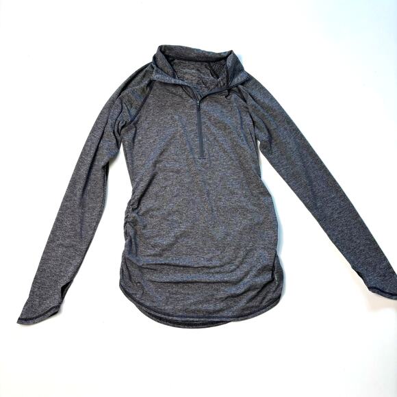 North Face Women's Small Pullover Thumb Holes Gray Quarter Zip Flash Dry - Picture 1 of 8